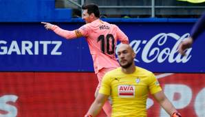 Platz 13: Lionel Messi - 19 Scorerpunkte (15 Tore, 4 Assists) für FC Barcelona.
