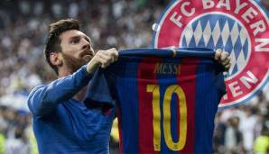 Das Trikot von Lionel Messi hängt seit 2013 inmitten der Bayern "Hall of Fame" in der FCB Erlebniswelt.