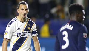 Stürmerstar Zlatan Ibrahimovic von LA Galaxy hat in Folge seiner drei Treffer beim 7:2-Heimsieg gegen Kansas City sein Torekonto in der laufenden MLS-Saison auf 26 geschraubt.