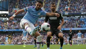 Platz 13: Riyad Mahrez (Manchester City): 10 kreierte Chancen in 4 Spielen.