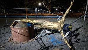 Zlatan Ibrahimovics Statue wurde nun schon mehrfacb beschädigt.