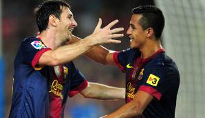 Platz 6: Lionel Messi & Alexis Sanchez (FC Barcelona, 2011/12): 62 Tore.