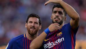 Platz 7: Lionel Messi & Luis Suarez (FC Barcelona, 2017/18): 59 Tore.