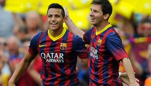 Platz 25: Lionel Messi & Alexis Sanchez (FC Barcelona, 2013/14): 47 Tore.