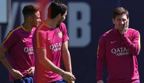 Platz 1 - 90 Tore: Luis Suarez, Lionel Messi, Neymar (FC Barcelona) – 2015/16.