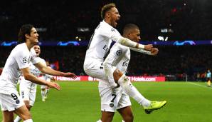 Platz 12 - 66 Tore: Kylian Mbappe, Edinson Cavani, Neymar (Paris Saint-Germain) – 2018/19.