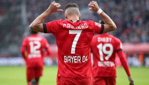 PLATZ 47: PAULINHO (Bayer Leverkusen, Jahrgang 2000, Stürmer, Vertrag bis 2023) - Marktwert: 8 Millionen Euro.