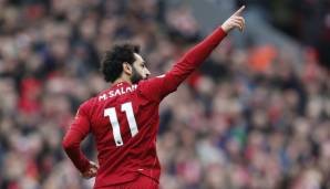 Platz 1: MOHAMED SALAH - 86 Scorerpunkte (63 Tore, 23 Vorlagen) für den FC Liverpool.