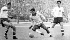 MITTELFELD – Garrincha: Er gilt neben Pele als größter Fußballer Brasiliens. Auf Vereinsebene spielte er u.a. lange Zeit für Botafago (fast 600 Spiele). 1958 und 1962 Weltmeister.