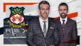 Die berühmten Hollywood-Schauspielern Ryan Reynolds (l.) und Rob McElhenney kaufen den walisischen AFC Wrexham aus der fünften englischen Liga.