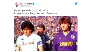 "Für immer in der Geschichte des Fussballs. Ruhe in Frieden, Diego Armando Maradona."