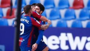 Platz 24 - UD LEVANTE (LaLiga): 10 Punkte, Torverhältnis von 10:8