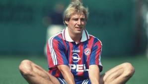 JÜRGEN KLINSMANN | BAYERN MÜNCHEN | 1995 holten die Bayern Klinsmann nach dessen überaus erfolgreicher Saison bei Tottenham zurück in die Bundesliga. Dort lieferte er in zwei Jahren dann auch die gewünschten Tore ab.