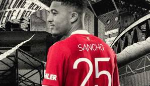 JADON SANCHO | Manchester United | Trikotnummer 2021/22: 25 | zuvor die Nummer 7 bei Borussia Dortmund