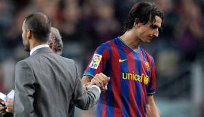 ZLATAN IBRAHIMOVIC - von 2009 bis 2010 beim FC Barcelona: Knapp 70 Mio. Euro blätterte Barca für ihn hin, seine Zeit war trotz 22 Tore in 46 Spielen ein Missverständnis. Er überwarf sich mit Guardiola, trat später mehrfach verbal nach ("Keine Eier!").
