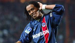 RONALDINHO - von 2001 bis 2003 bei PSG: Der Stern des "kleinen Ronaldo" ging bei PSG auf. An der Seite von Jay-Jay Okocha verfeinerte der Brasilianer sein Handwerk, beide wurden von France Football in die PSG-Elf des Jahrzehnts gewählt.