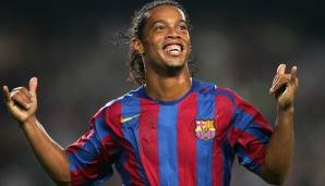 RONALDINHO - von 2003 bis 2008 beim FC Barcelona: Barca holte ihn für 32 Mio. aus Paris, Ronaldinho wurde ein absoluter Weltstar, zweimal Weltfußballer, Vorbild für Kinder und Jugendliche, Prediger der Joga-Bonito-Kirche und Messis Lehrmeister.