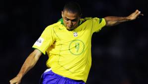 Platz 4: RONALDO NAZARIO (Brasilien) - 62 Tore in 98 Länderspielen. Zweimaliger Weltmeister und Copa-America-Gewinner. Seine 15 Tore bei WM-Endrunden waren Rekord - bis Miro Klose 2014 ausgerechnet gegen Brasilien traf.