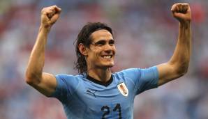 Platz 8: EDINSON CAVANI (Uruguay) - 53 Tore in 123 Länderspielen. Nahm für Uruguay an neun großen Turnieren teil, 2011 gewann er die Copa America. Schoss sein Land mit zehn Quali-Toren zur WM 2018.