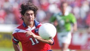 Platz 15: MARCELO SALAS (Chile) - 37 Tore in 70 Länderspielen. Vier Tore gelangen ihm bei der WM 1998 in Frankreich, bei der Copa America 1999 führte er sein Land auf den vierten Platz. In Europa spielte er für Lazio und Juventus.
