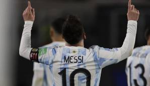 Mit einem Hattrick im WM-Qualifikationsspiel gegen Bolivien (die Highlights im Video) überholte Lionel Messi den legendären Pele in der Torschützenliste der südamerikanischen Nationalteams. Wer darin sonst noch so auftaucht? Bitteschön.