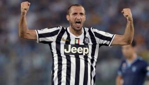 PLATZ 13: GIORGIO CHIELLINI | Juventus Turin | Abwehr | 26 Punkte | Bonuccis Partner in der Innenverteidigung - sowohl bei Juve als auch in der italienischen Nationalmannschaft - Chiellini folgt unmittelbar danach.