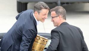 Kovac und Bobic kennen sich bereits aus Zeiten bei Eintracht Frankfurt. Dort gewannen sie den DFB-Pokal in der Saison 2017/2018. Derzeit ist der ehemalige Bayern-Trainer und Hertha-Spieler ohne Verein.