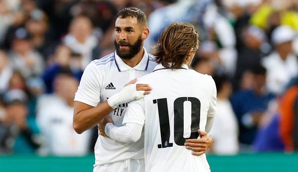 Real Madrid um Kapitän Benzema wird von Eintracht Frankfurt herausgefordert.