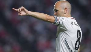 Platz 9 - ANDRÉS INIESTA (Vissel Kobe): 30 Millionen Euro (Gehalt: 25 Millionen Euro, Sponsoren: 5 Millionen)