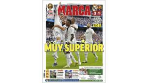 Real Madrid vs. FC Barcelona - MARCA: "Es gibt keinen Hebel, mit dem man den Meister stürzt. Madrid überwältigt mit Autorität und etwas Leid am Ende ein Barca, das für seine Zweifel teuer bezahlt. Benzema geht voran und beendet seine Dürre."