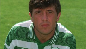 Roccos Vater Rudi Mitte der 1990er Jahre im Celtic-Trikot.