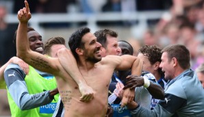 Jonas Gutierrez konnte mit Newcastle den Klassenerhalt feiern