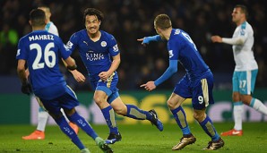 Shinji Okazaki erzielte die Führung für Leicester City per Fallrückzieher