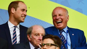 Beim Spiel England gegen die Slowakei war Greg Dyke mit Prinz William zugegen