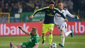 Mesut Özil erzielte gegen Rasgrad ein Traumtor