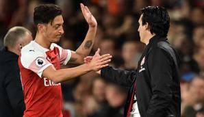 Nicht immer auf einer Wellenlänge beim FC Arsenal: Mesut Özil und Trainer Unai Emery.