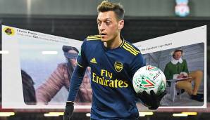 36 Tage lang stand Mesut Özil nicht mehr für den FC Arsenal auf dem Platz. Im Carabao Cup stand er plötzlich in der Startelf. Trotz der Niederlage gegen Liverpool im Elfmeterschießen wurde Özil gefeiert – und Unai Emery kritisiert. Die Reaktionen.