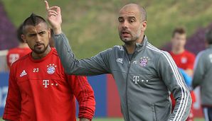 Pep Guardiola und Arturo Vidal haben beim FC Bayern zusammengearbeitet.