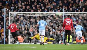 Marcus Rashford erzielte beim 2:1-Sieg von Manchester United gegen City im Dezember einen Treffer