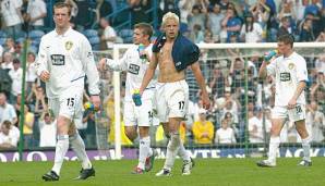 Abstieg drei Jahre nach dem Champions-League-Halbfinale: Steven Caldwell, Stephen McPhail, Alan Smith und James Milner (v.l.) im Frühling 2004.