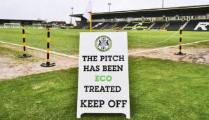 Auch der Rasen der Forest Green Rovers wird umweltfreundlich behandelt.