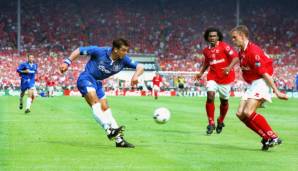 ROBERTO DI MATTEO | CHELSEA | Kam 1996 von Lazio und erlebte in London seine erfolgreichste Zeit mit sechs Titeln bei den Blues. Verletzte sich 2000 schwer am Bein und hörte 2002 auf.