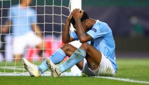 Raheem Sterling schied mit Manchester City im Viertelfinale der Champions League aus.