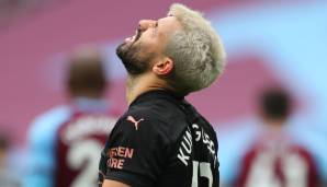 Sergio Agüero ärgert sich über den verpassten Sieg gegen die Hammers.