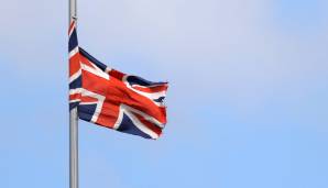 Die Union Jack hängt auch im Wembley auf Halbmast.