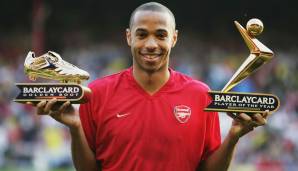 13. Saison 2003/04: 2,66 Tore pro Spiel (1012 insgesamt). Torschützenkönig: Thierry Henry (30 Tore, Arsenal FC)