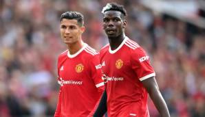 Der Vertrag von Paul Pogba (r., mit Cristiano Ronaldo) läuft im Sommer 2022 aus