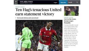 TIMES: "Ten Hags beharrliches United feiert einen eindrucksvollen Sieg."