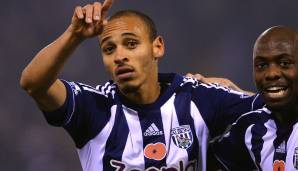 Szene aus der Saison 2012/13: Peter Odemwingie im Trikot von West Bromwich Albion.