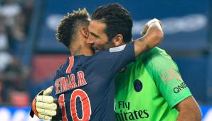 Buffon und Neymar sind Teamkollegen bei PSG.